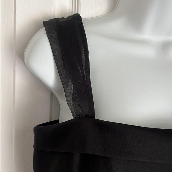 EVAN PICONE 100% SILK‎ BLACK TIERED COCKTAIL DRESS SIZE 4 (fits more 4-6) - Picture 3 of 15